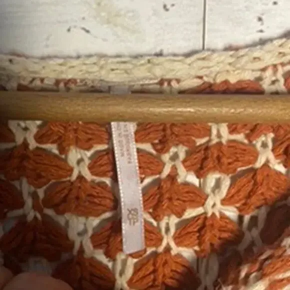 Free People Heatwave Oversized Pullover Cotton Knit Crochet Colorful Sweater - Picture 10 of 13